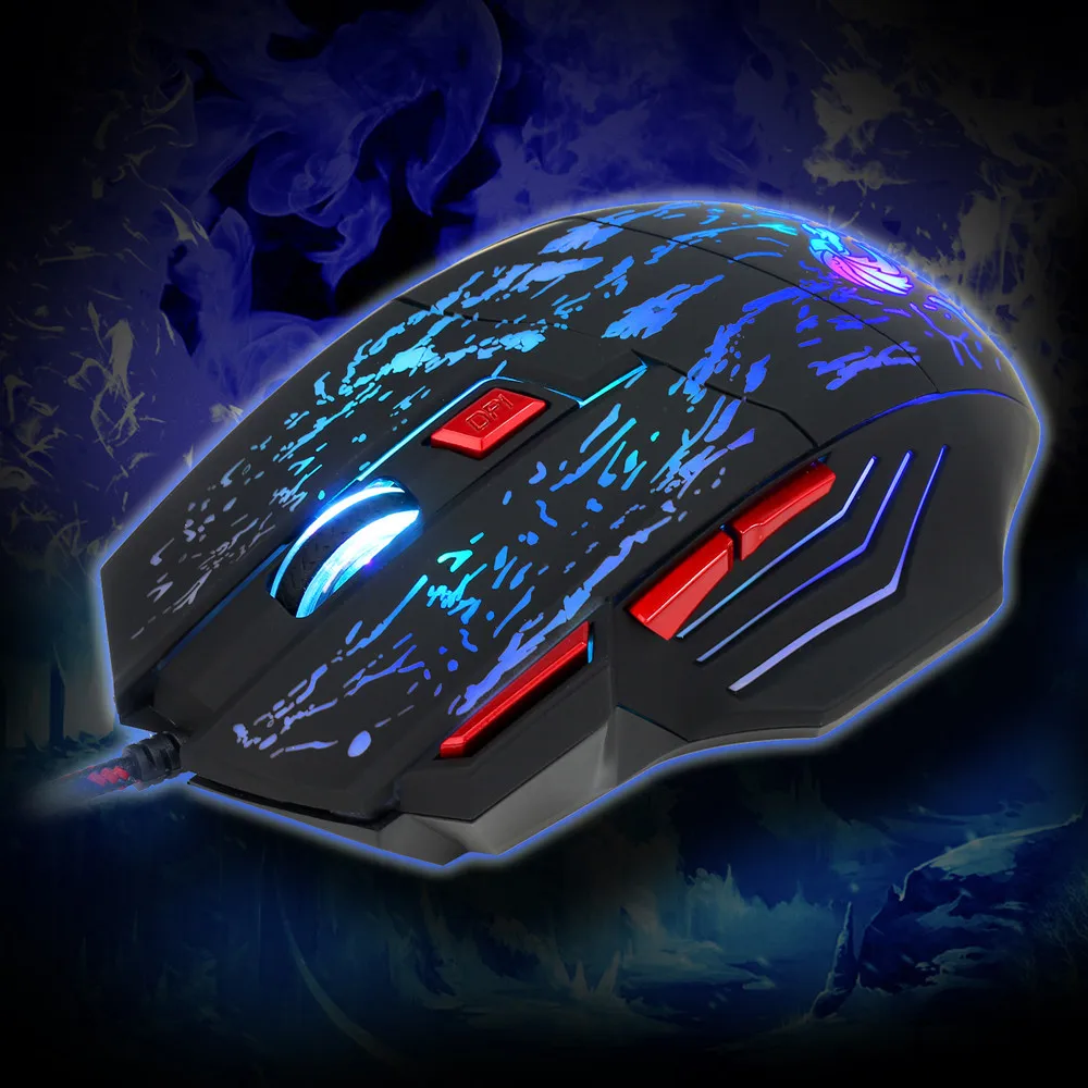 

Professional 7 Buttons 5500DPI USB Optical Wired Gaming Mouse Mice For PC Laptop PC Computer Mouse Optical For imac pro macbook