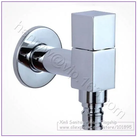 

L15310 - Wall Mounted Chrome Color Brass Material 1/2 of Square Cold Water Tap