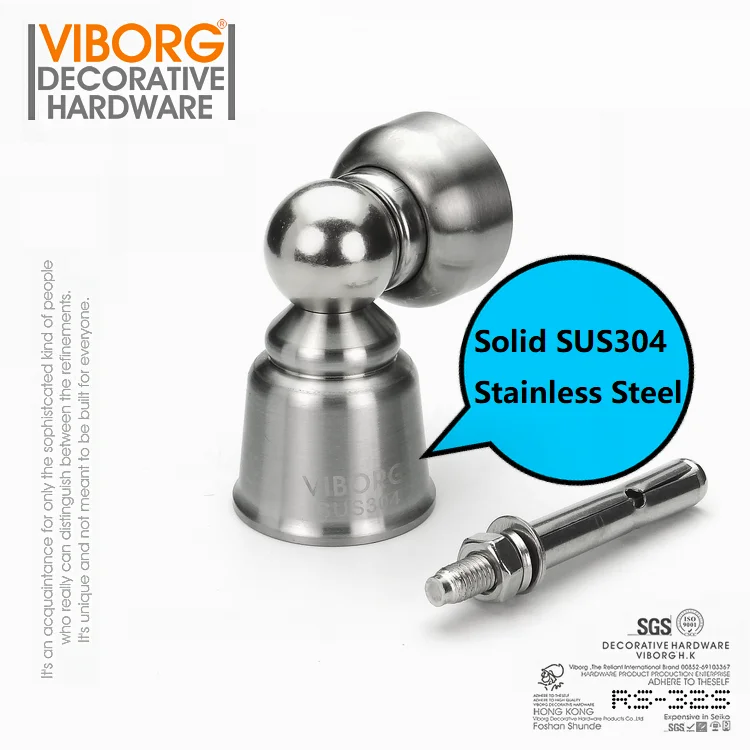 VIBORG Deluxe Solid SUS304 нержавеющая сталь мощный напольный настенный магнитный дверной стопор дверной стоп RS-32S