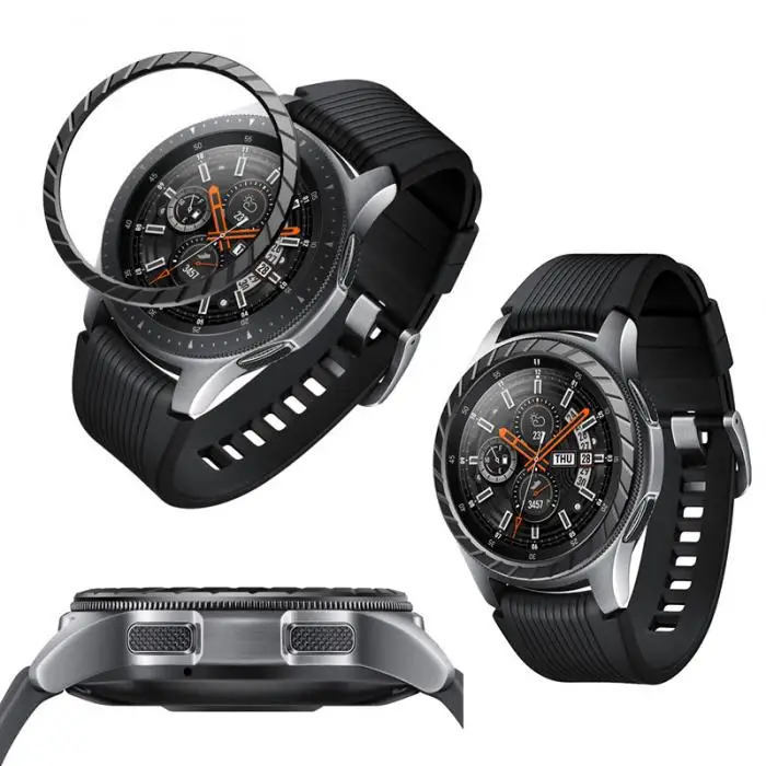 Ободок кольцо клейкая крышка против царапин нержавеющая сталь для samsung Galaxy Watch 46 мм/gear S3-Drop
