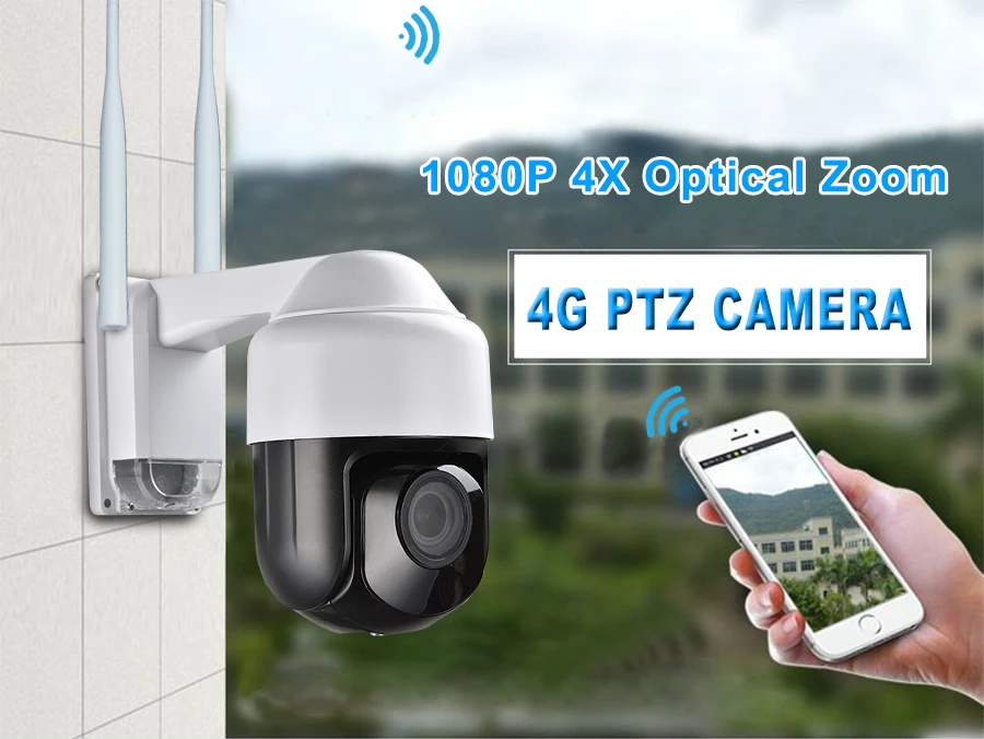 IP66 наружная 3g 4G PTZ камера 1080P LET SIM карта беспроводная wifi ip-камера 2,8-12 мм объектив 5X Zoom Широкоугольный IR 60M P2P мобильный вид