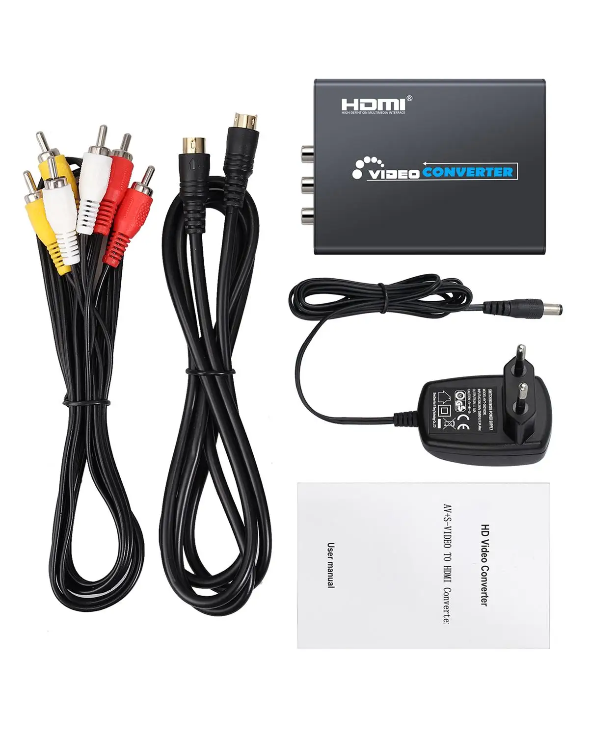 RCA CVBS композитный s-видео R/L аудио к HDMI адаптер Upscaler 3,5 мм Джек конвертер 720 p 1080 p для DVD VCR PS2 PS3 HDTV NES N64