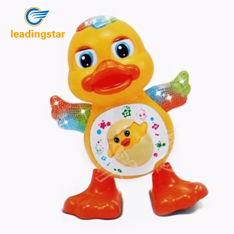 

LeadingStar Battery Powered Musical Dancing Duck Toy with Flashing Light Interesting Waddle Toy Gift for Toddlers zk30