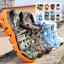 Новые летние мужские сандалии на деревянной подошве EVA Легкие пляжные тапочки для мужчин и женщин унисекс Туфли-сабо для сада вьетнамки