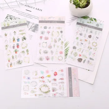 

Fresh Plants Green Natural 3D Decorative Stickers Scrapbooking Stick Label Diary Stationery Album Stickers