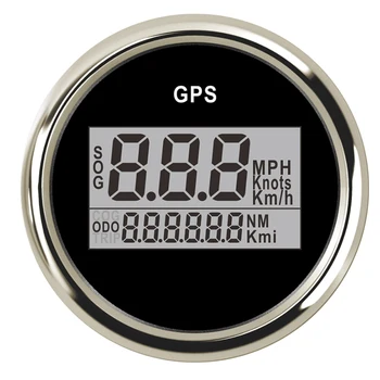 

52 mm Digital Car Speedometer GPS Odometer LCD display Mile Per Hour knots Meter For Boat With Back light 12 V 24 V