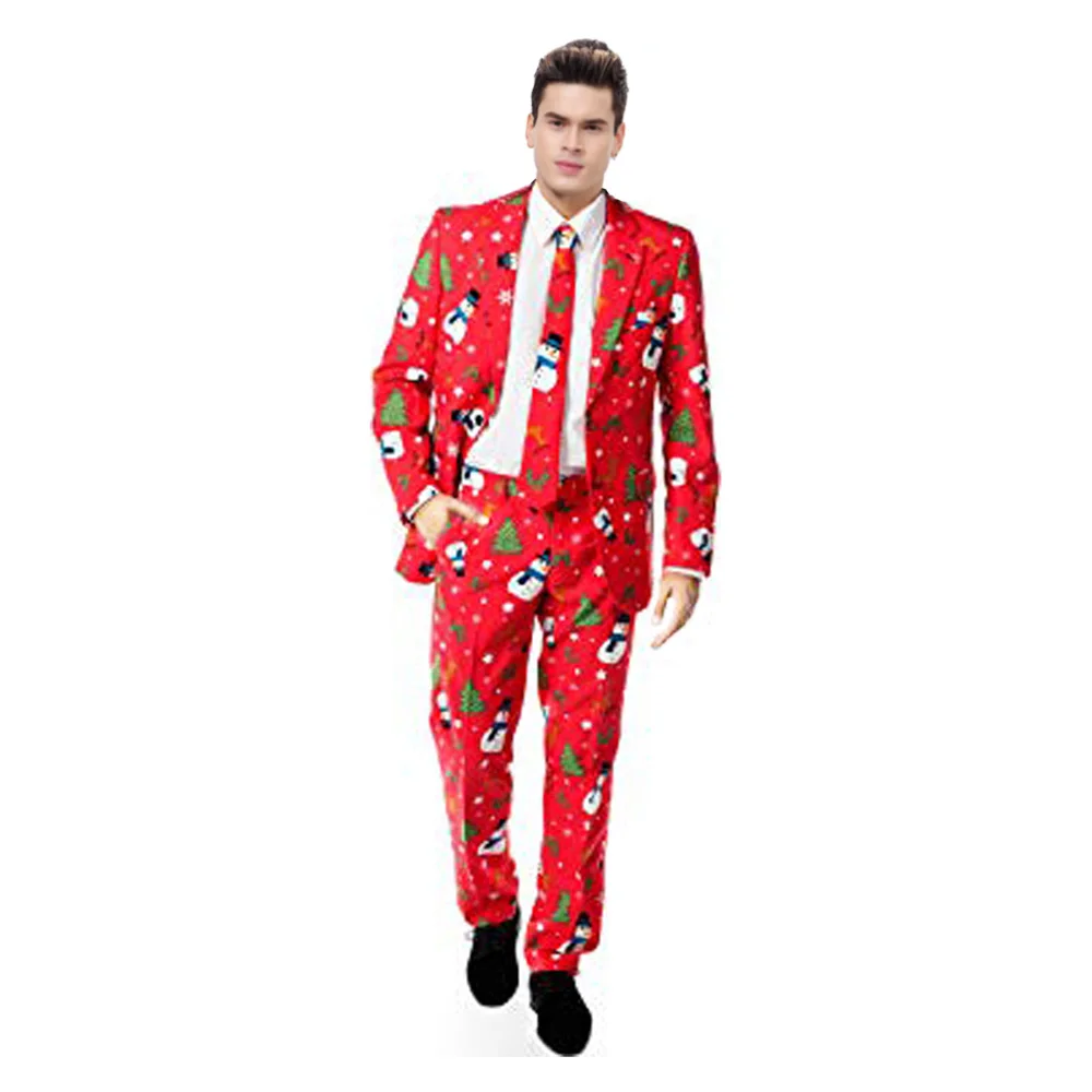 

Red Santa Claus Costumes Adult Men Santa Claus Suit Luxury Clothing For Christmas