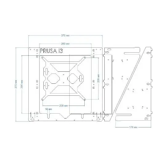 3d принтер Reprap Mendel Prusa i3 Рамка 6 мм фанера+ винты+ ЖК-держатель