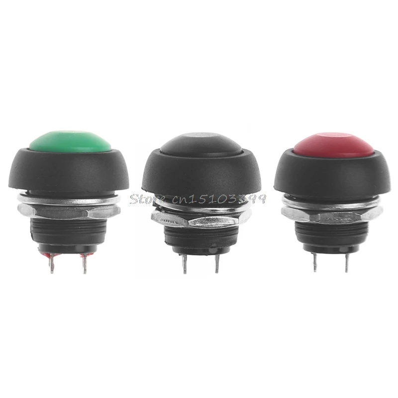 

1PC DS-333B Waterproof Momentary SPST Push Button Switch DC 36V 2A Mount 12mm G08 Drop ship