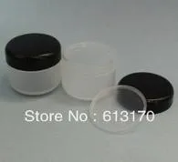 Latas de Creme Frascos de Plástico de Parede Embalagens de Cosméticos Caixa de Máscara Vazio Dupla Preto Recarregáveis Recipiente Diy 5g 10g 15g 30g 21 caixa latas plástico preto 5g, 10g, 15g,