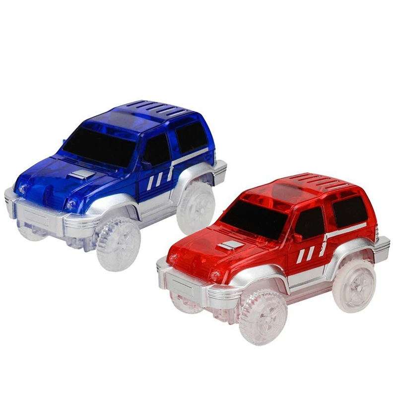 

New Magical Glowing Race Track Car Electric LED Flashing Light Cars for Looping Race Run Tracks Toys Kids Christmas Gift