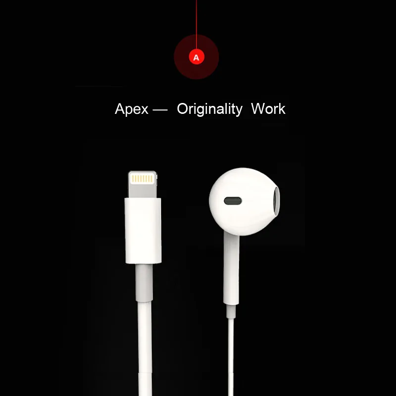 Lightnin interface digital lossless earphone for iphone 7 plus HiFi Chip Inbedded Continual Digital Lossless A
