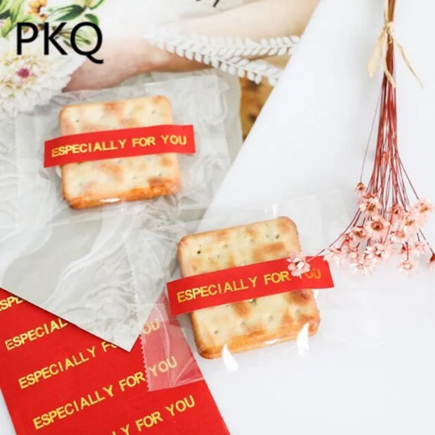 

200pcs Red Gold Foil For you Seal Sticker label Self Adhesive Labels for Gift Boxes Handmade Food Containers Package decoration