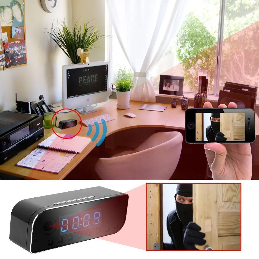 Микро Wifi IP камера HD 1080P Часы Мини видеокамера беспроводной видео рекордер безопасности цифровая камера датчик обнаружения движения секретный