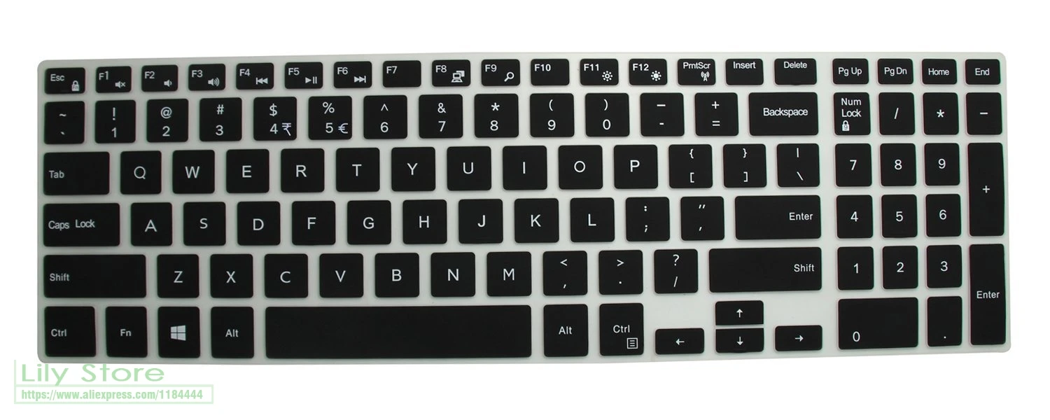 Силиконовый чехол для клавиатуры ноутбука Dell Inspiron 15 17 3000/5000/7000 Series I5755 5748 I5547 I3551 6/17