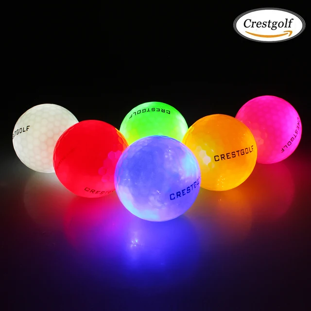 US $12.89 CRESTGOLF waterproof Led Golf Balls 4 pcs/pack for night training High hardness material for Golf P
