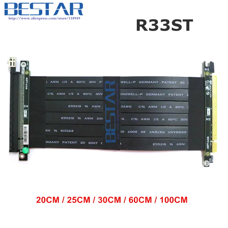 Стойка PCI Express PCI E 16x для PCIE 3,0x16 Riser Графика кабелей ...
