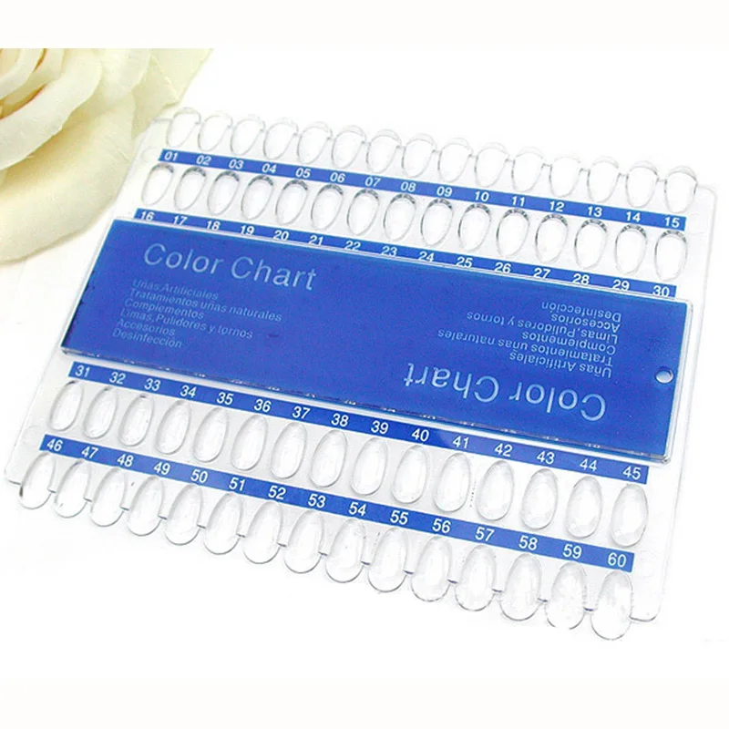 

60 tips nail art polish display chart, New Salon DIY Polish Nail Art Design Practice Display Palette Tool