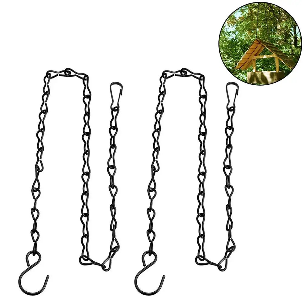 

2pcs Hanging Chain Plant Flower Pot Hanger Hook For Hanging Baskets Bird Feeder Chain Planters Flower Pot Lantern Chains