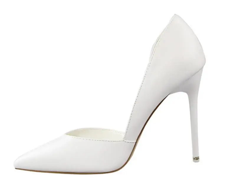 

Korean version of the fashion simple sexy nightclub was thin women's shoes with super high heel shallow mouth pointed hollow sho