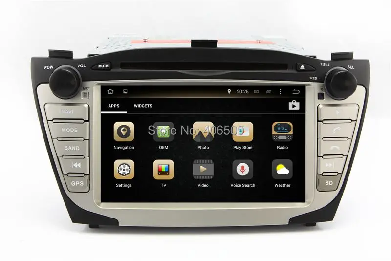 Top Android 7.1 In Dash Car DVD Player for Hyundai Tucson IX35 with GPS Navigation Bluetooth Radio USB SD AUX Audio WIFI 4Core+2G 1