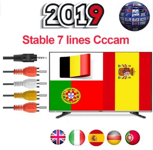 

2019 Most Stable CCcam Clines For Europe Spain Satellite TV Receiver 7/8/10 Lines FULL HD CCcam