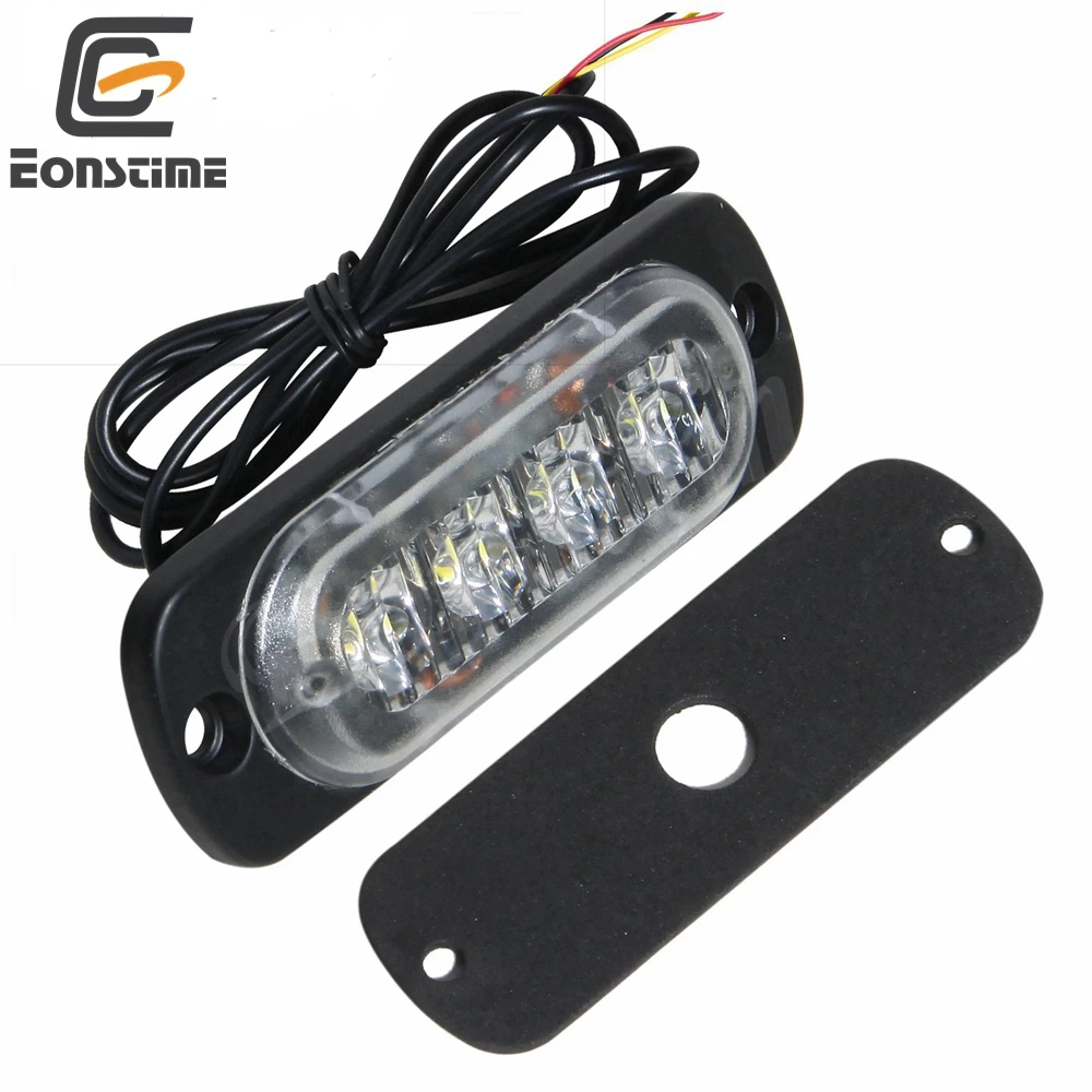 LightBar Recovery Strobe Beacon AMBER LED Hideaway Lights,12//24V Flush//Bracket