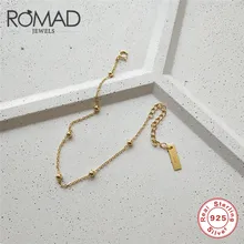 ROMAD Для женщин браслет серебро 925 браслет для Для женщин бусинами Браслеты и браслеты Модные украшения подарок для девочки R4