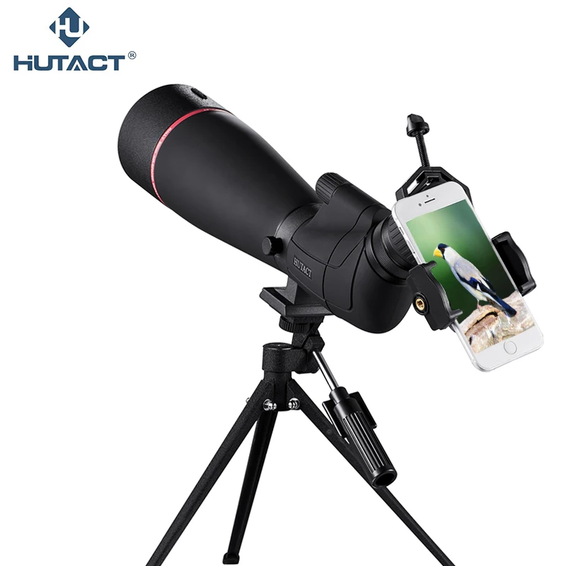 Spotting Scope 20x-60x 80mm Waterproof Hunting Telescope Professional with Phone Adapter Tripod Bird Watching Safari BAK4 HUTACT