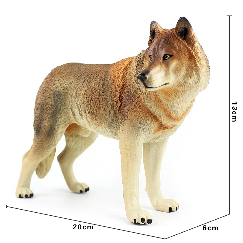 

DDWE Wild Wolf Simulation Action&Animal Wildlife Figures Prairie Wolf Model Collection Animal Model Toy for Children Educational