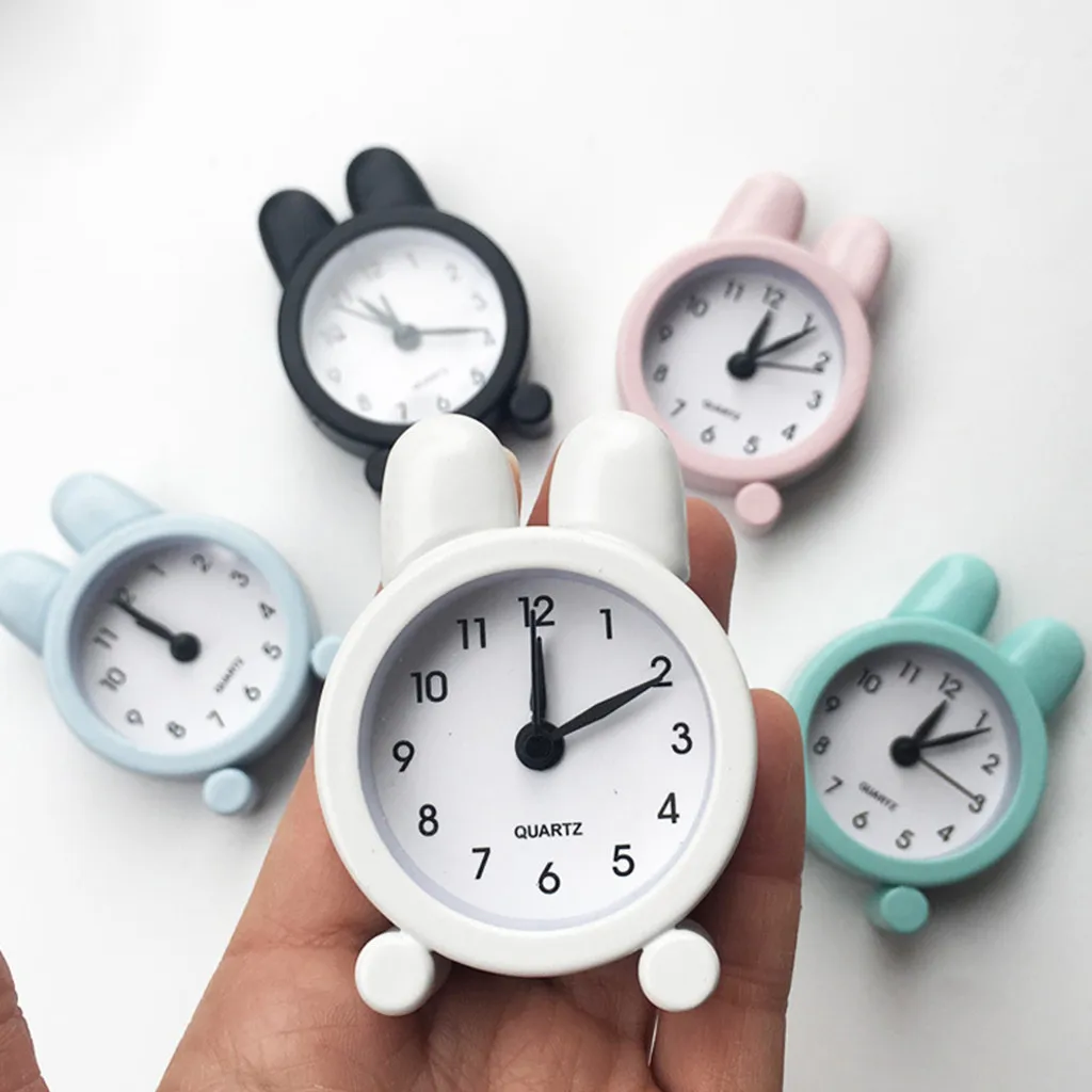 

6 Colors Creative Alarm Colock Cute Mini Metal Small Alarm Clock Electronic Small despertador wake up light alarm clock
