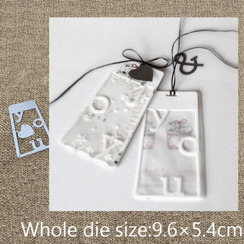 XLDesign Craft Metal Cutting Die cut dies heart you tag label decoration scrapbook Album Paper Card Embossing die cuts | Дом и сад