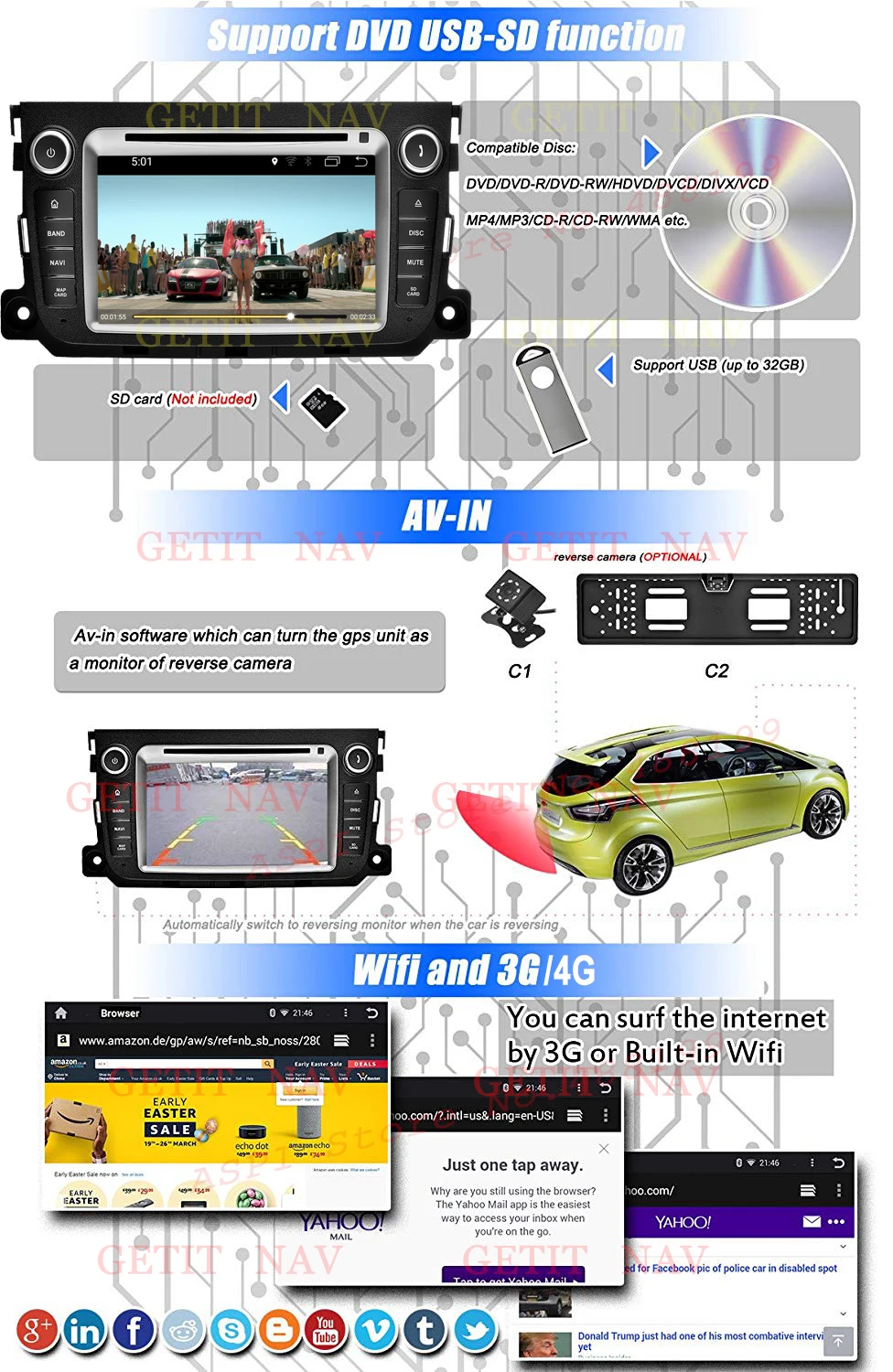 Cheap Android 9.0 Car DVD Player For Mercedes Benz Smart 2012 2013 2014 2015 2 Din Car Radio Multimedia GPS Navi Stereo WIFI 5