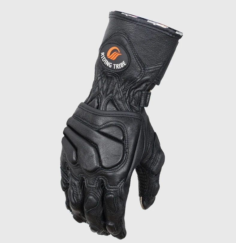 Новые зимние теплые дышащие кожаные мотоциклетные перчатки/гоночные беговые перчатки/уличные спортивные перчатки водонепроницаемые черные
