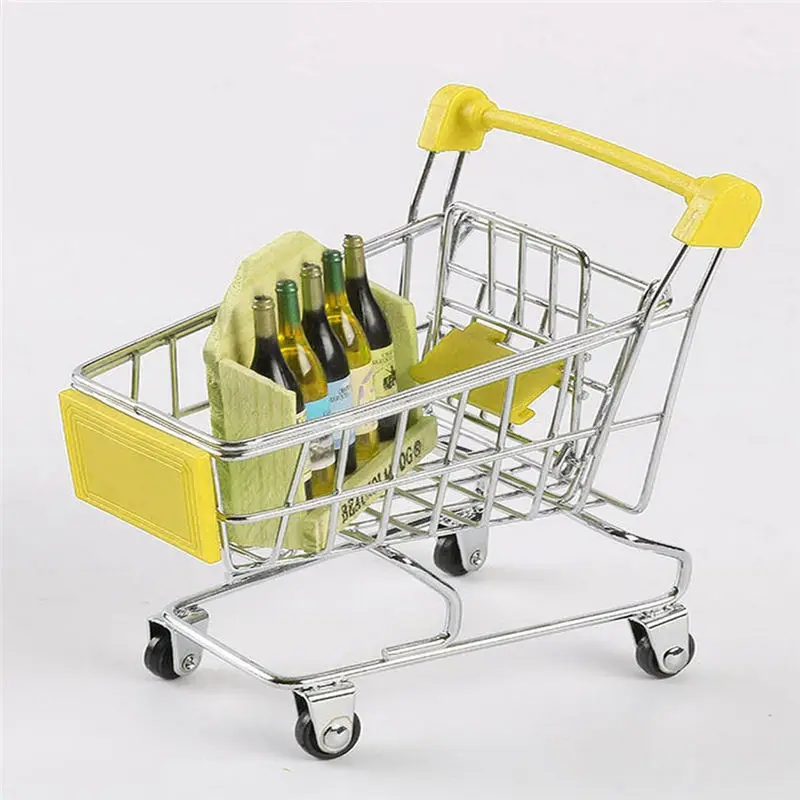 

Creative Supermarket Mini Shopping Cart Trolley Metal Simulation Kid Toy