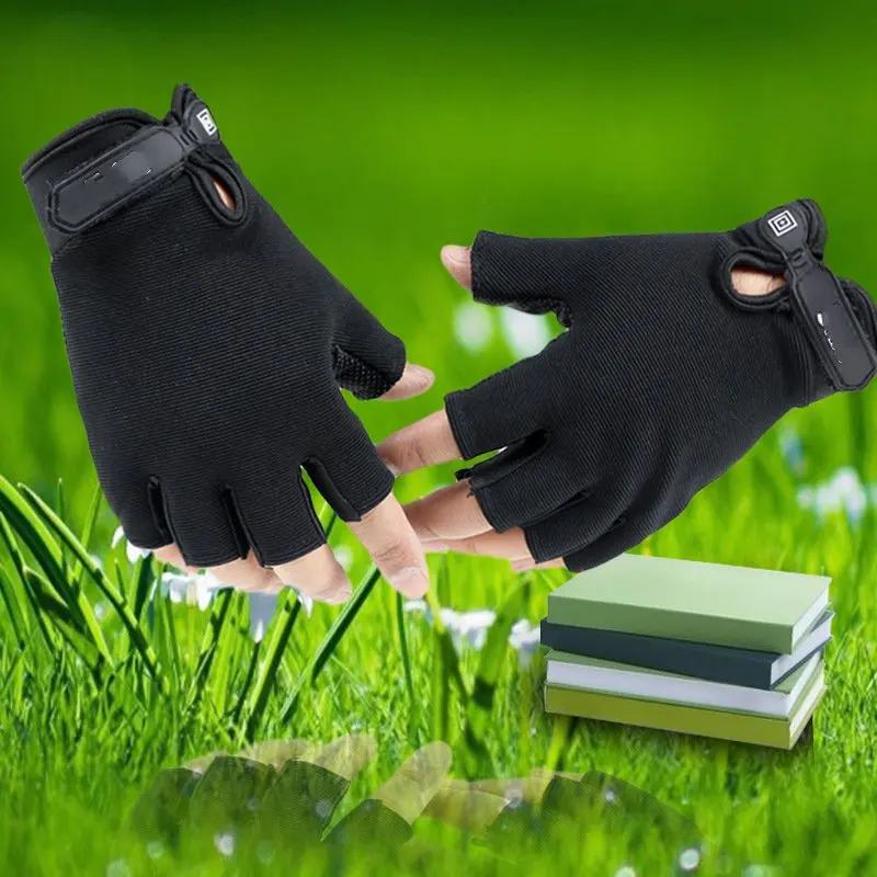 

Half-finger gloves for men and women in autumn and winter sports and fitness sunscreen slip gloves riding the latest fashion