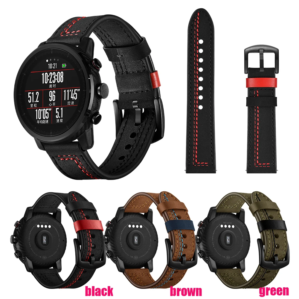 YHNUJM Новый кожаный ремешок для Xiaomi Huami Amazfit Stratos 2 Pace Смарт часы|Смарт-аксессуары| |
