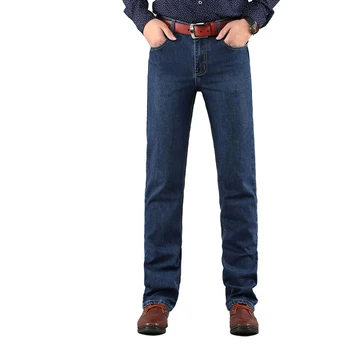 

2018 new Baggy Men Black Jeans Stretch Classic Cotton Trousers Men Casual Black Denim Loose Spring Autumn Pants Size 40 42