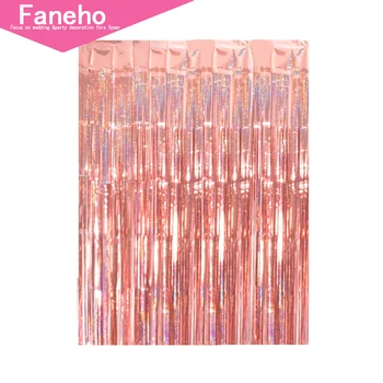 

2M Rainbow backdrop Foil Curtains Photography Background Supplies Birthday Party decoration adult christmas decorations for home