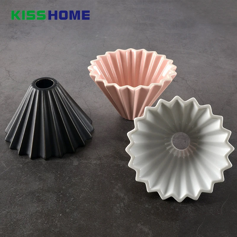 Us 75 25 Offblumen Keramik Kaffee Tasse Espresso Kaffee Filter Tasse Origami Filter Tassen V60 Trichter Drip Hand Tasse Filter Kaffee Zubehör In
