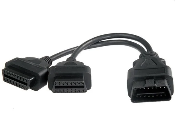16 контактный разъем с двумя разъемами ELM327 OBD2 удлинитель адаптер OBDII сплиттер