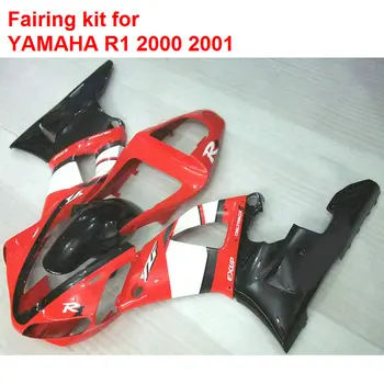 

Bodywork kit for YAMAHA fairings YZF R1 00 01 red black white Injection mold fairing set R1 2000 2001 MM02