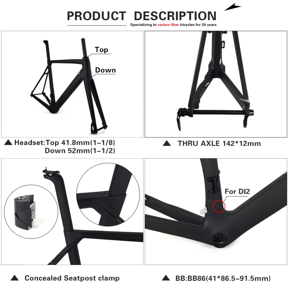 Spcycle новые дисковые тормозные карбоновые рамы для дорожного велосипеда T1000 полный карбоновые гоночные велосипедные рамы с 142*12 мм и 100*12 мм через ось