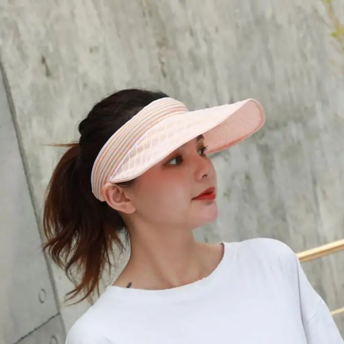 Женская летняя Складная бейсбольная кепка с регулируемыми широкими полями, Солнцезащитная шляпа с пустым верхом XRQ88