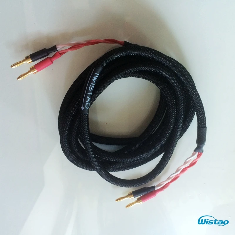 IWISTAO HIFI Lautsprecher Kabel für Musik Surround Zentrum Lautsprecher Mit Japan herkunft Canare Kabel Amerikanischen Budweiser Bananenstecker DIY Billig