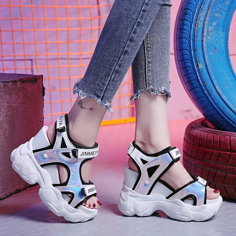 Summer Women Platform Sandals 11 High Heels Casual Chunky Sandals Woman Elevator Shoes Platform Wedges Increase Slippers Slides Summer Women Platform Sandals 11 High Heels Casual Chunky Sandals Woman Elevator Shoes Platform Wedges Increase Slippers Slides