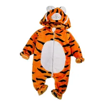 Spring Autumn Baby Clothes Flannel Baby Boy Clothes Cartoon Animal Jumpsuit Baby Girl Rompers Baby Clothing