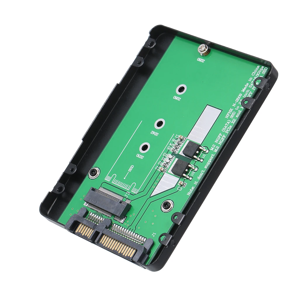 Корпус для твердотельных накопителей SSD черный металлический корпус M.2 NGFF на 22