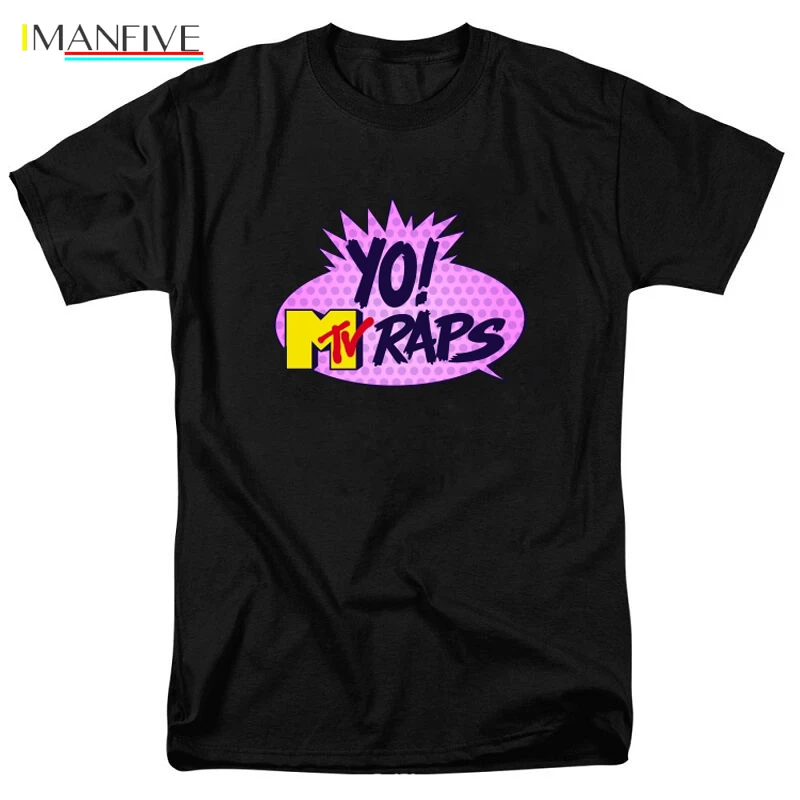 

Yo MTV Raps letter Tshirt Man Leisure Summer Pure Cotton Male Tops Round Neck Short Sleeve Top Designer T-shirt Boys Shirt