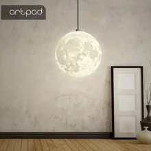 Artpad Creative Art Beautiful 3D Printing Night Light Moon Hanging Pendant Light Ball Restaurant Bedroom Living Room Dining Room Artpad Creative Art Beautiful 3D Printing Night Light Moon Hanging Pendant Light Ball Restaurant Bedroom Living Room Dining Room